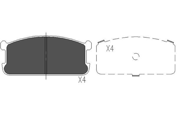 KAVO PARTS Комплект тормозных колодок, дисковый тормоз KBP-5521